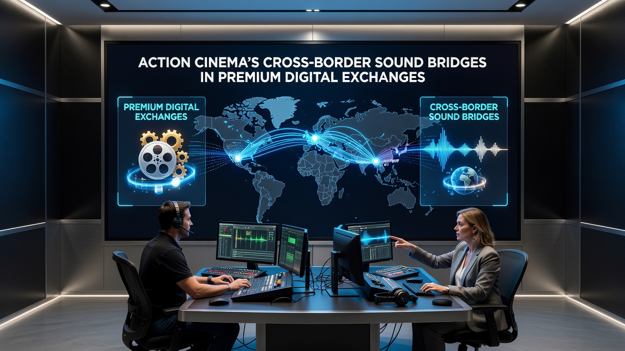 Detailed view of premium digital exchanges handling bilingual audio synchronization for action cinema releases