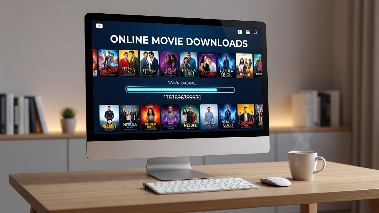 Diagram depicting global regulatory frameworks and network infrastructure for secure film downloads